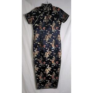HOHO Authentic Traditional Dress Chinese Cheongsam Qipao Slim Bodycon Wm Sz M